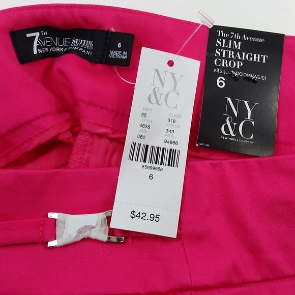 NYC 7TH AVENUE SLIM STRAIGHT CROP CAPRI STRETCH - Picture 2 of 5